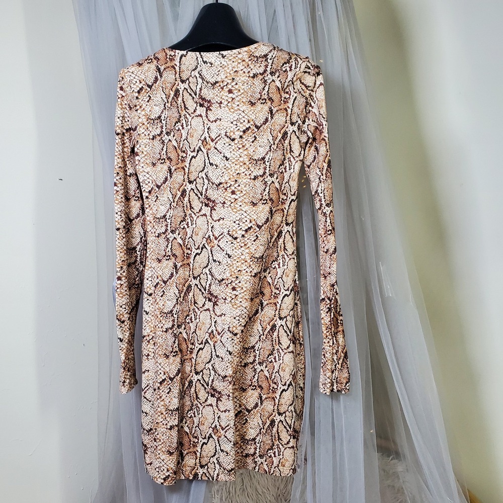 Reformation Jaz Python Snakeskin Print Mini Dress… - image 4